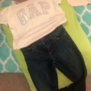 Gap Kids girls super skinny jeans.